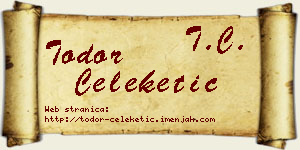 Todor Čeleketić vizit kartica